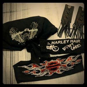 Lot of womens Harley Davidson hair accessories